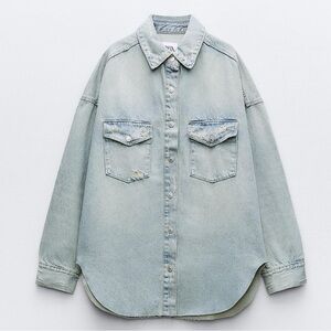 Ripped TRF Denim Shirt